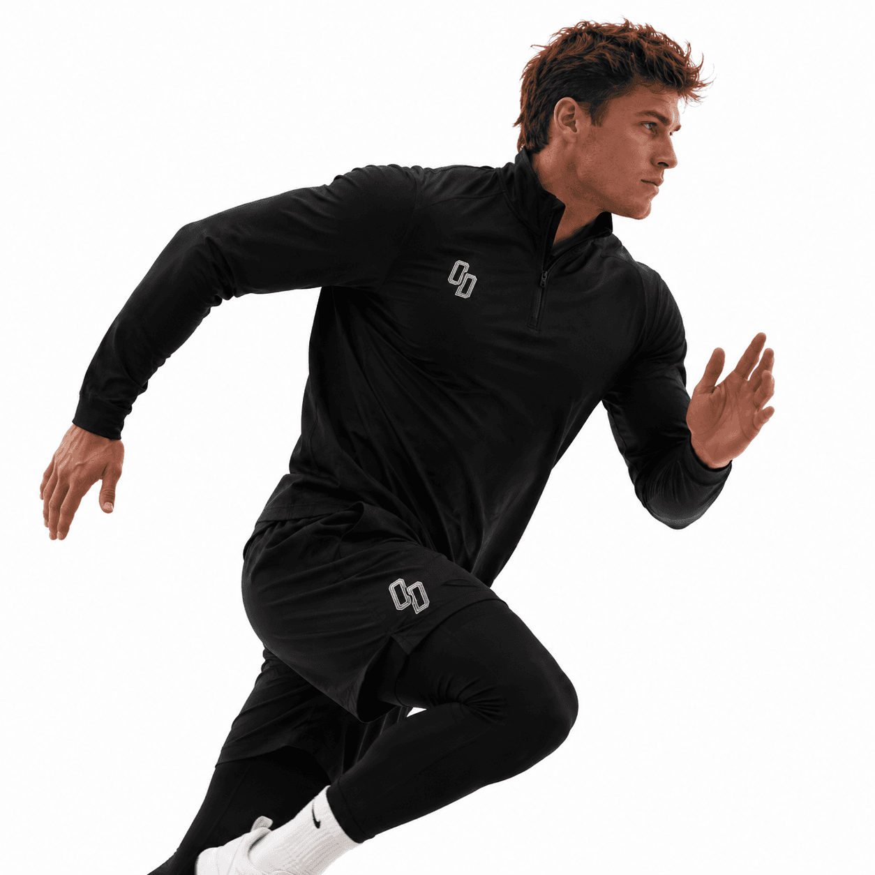 Athlete sprinting in O-D training gear