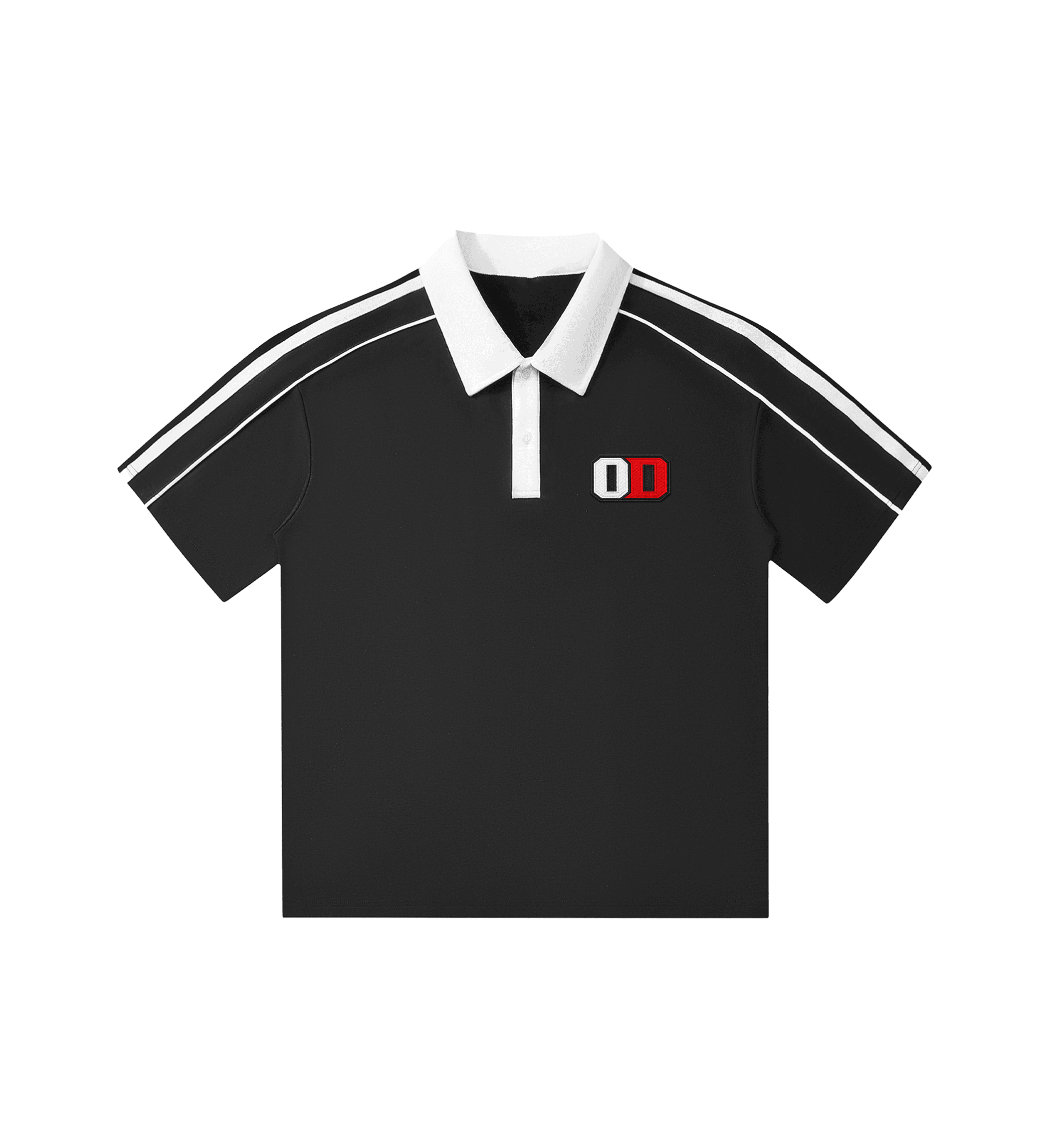 Striped Panel Polo