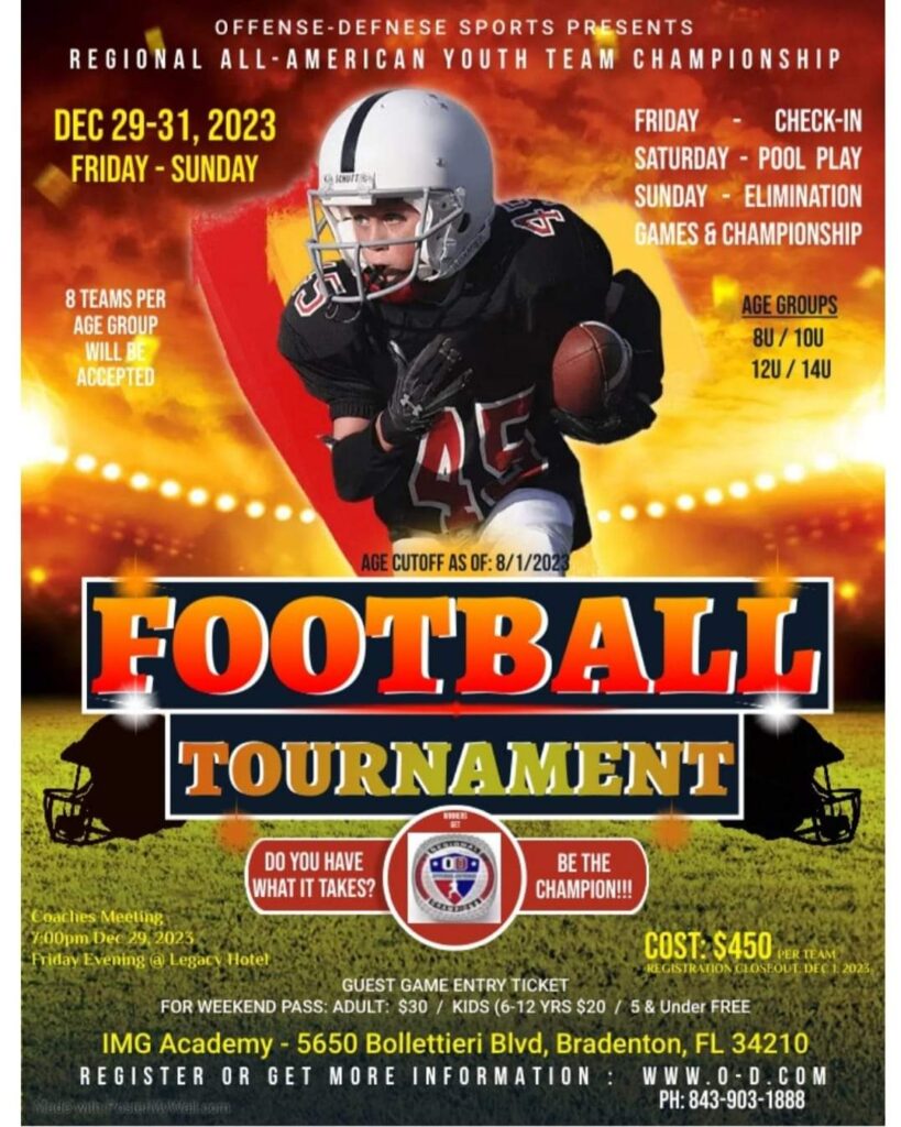 O-D Football Tournament Flyer Bradenton FL 1